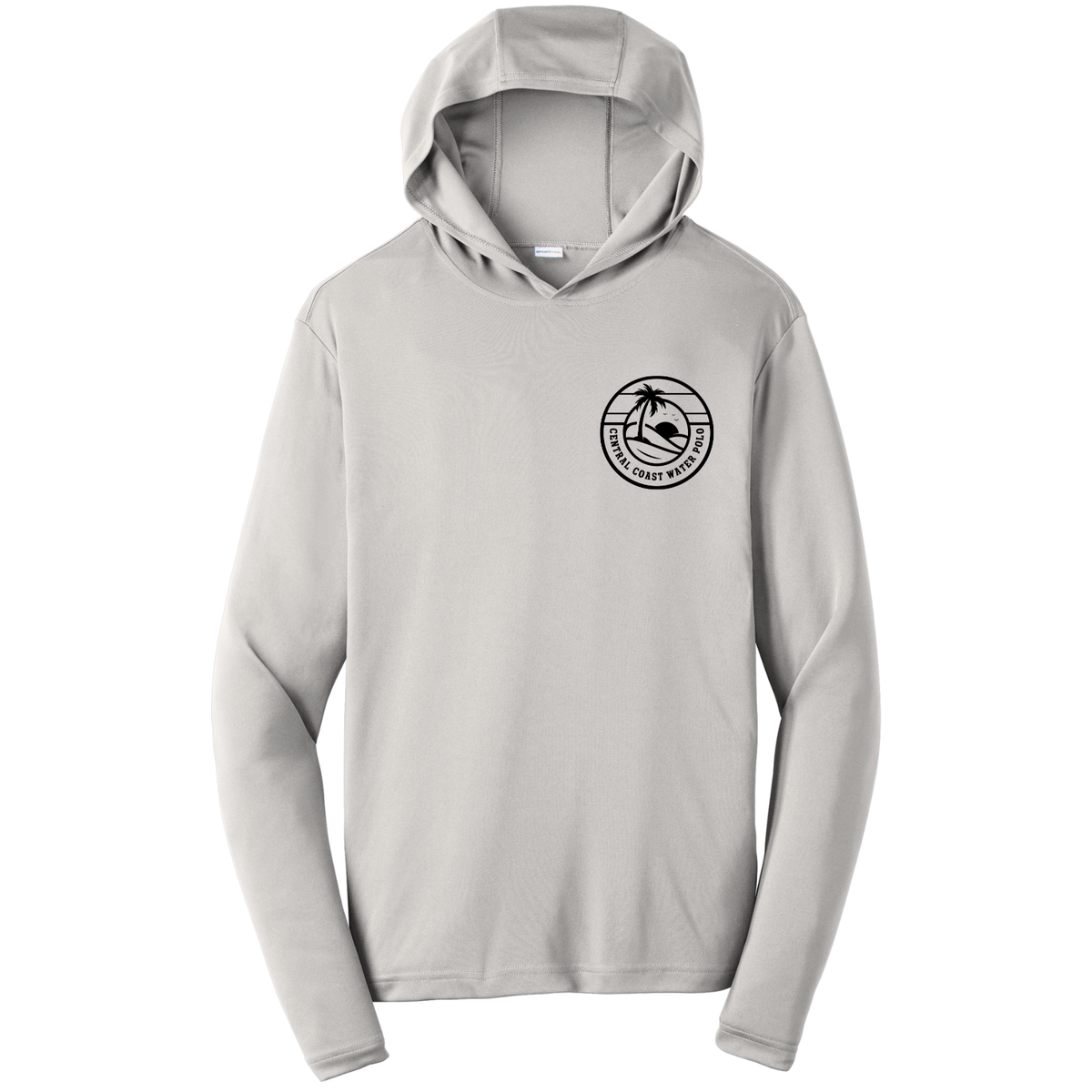 CCWP Black Circle Logo Dri Fit Performance Hoodie - Silver