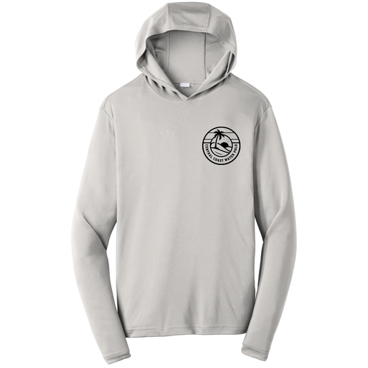 CCWP Black Circle Logo Dri Fit Performance Hoodie - Silver