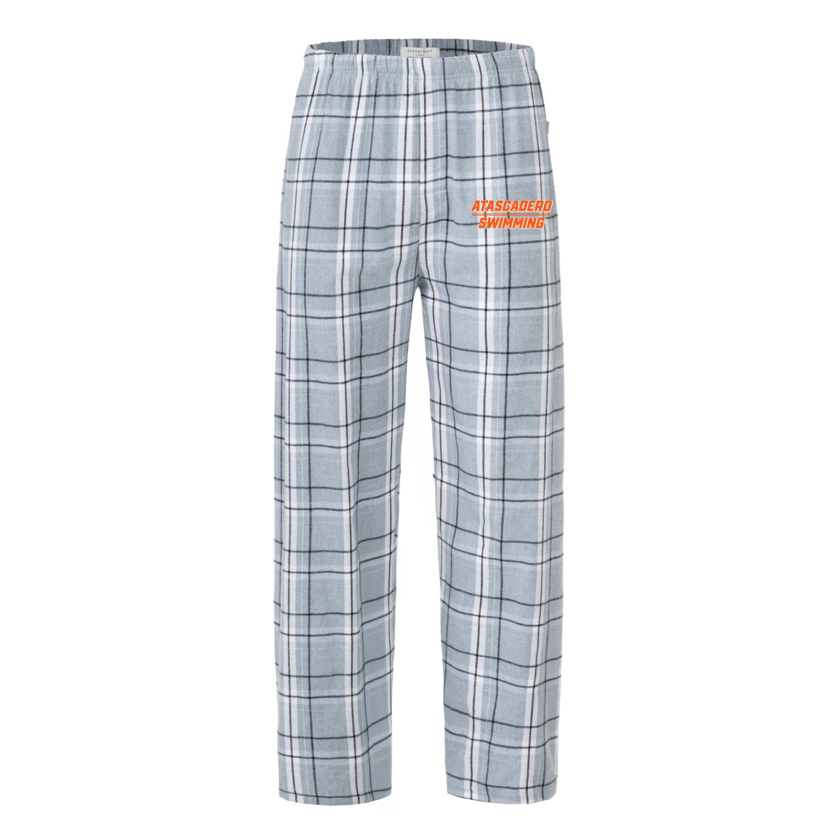 Men's AHS Swim Classic Logo Plaid Flannel Pants - Grey/White