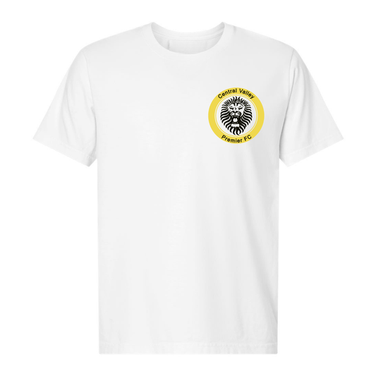 Unisex CVP Heavyweight Garment-Dyed Tee Black/Yellow Logo - White