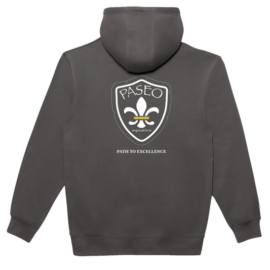 Paseo Aquatics White Logo Hoodie - Smoke