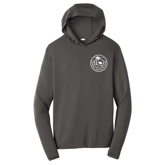 CCWP White Circle Logo Dri Fit Performance Hoodie - Iron Grey