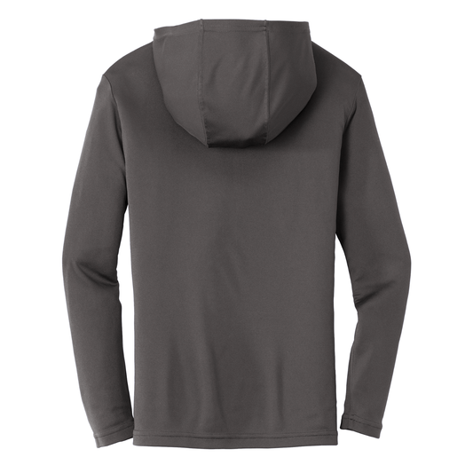 CCWP White Circle Logo Dri Fit Performance Hoodie - Iron Grey