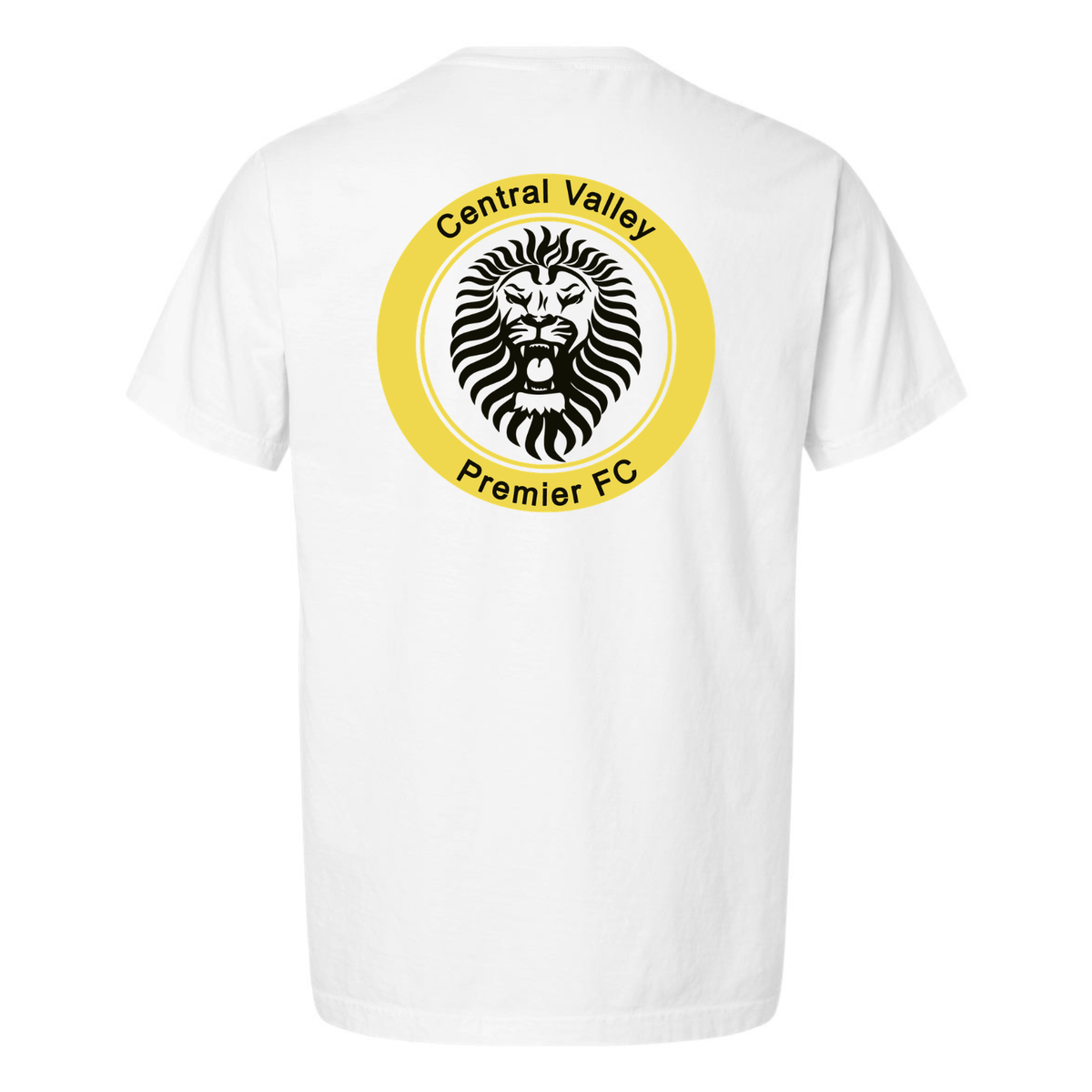 Unisex CVP Heavyweight Garment-Dyed Tee Black/Yellow Logo - White