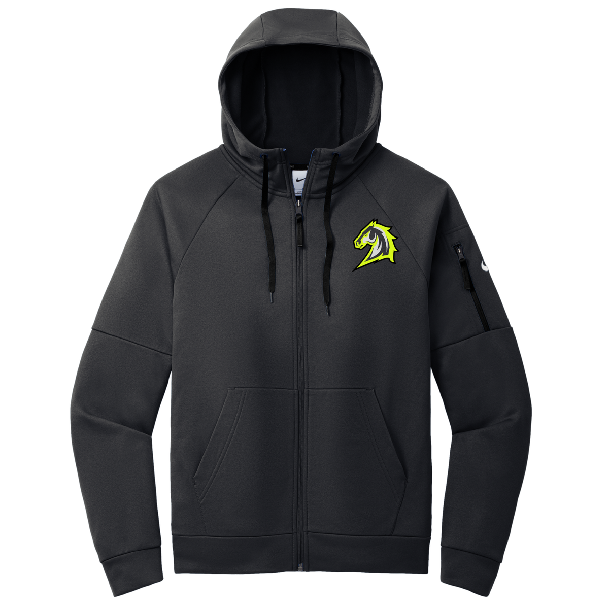 Mustangs Nike Therma-FIT Pocket Full-Zip Hoodie Black