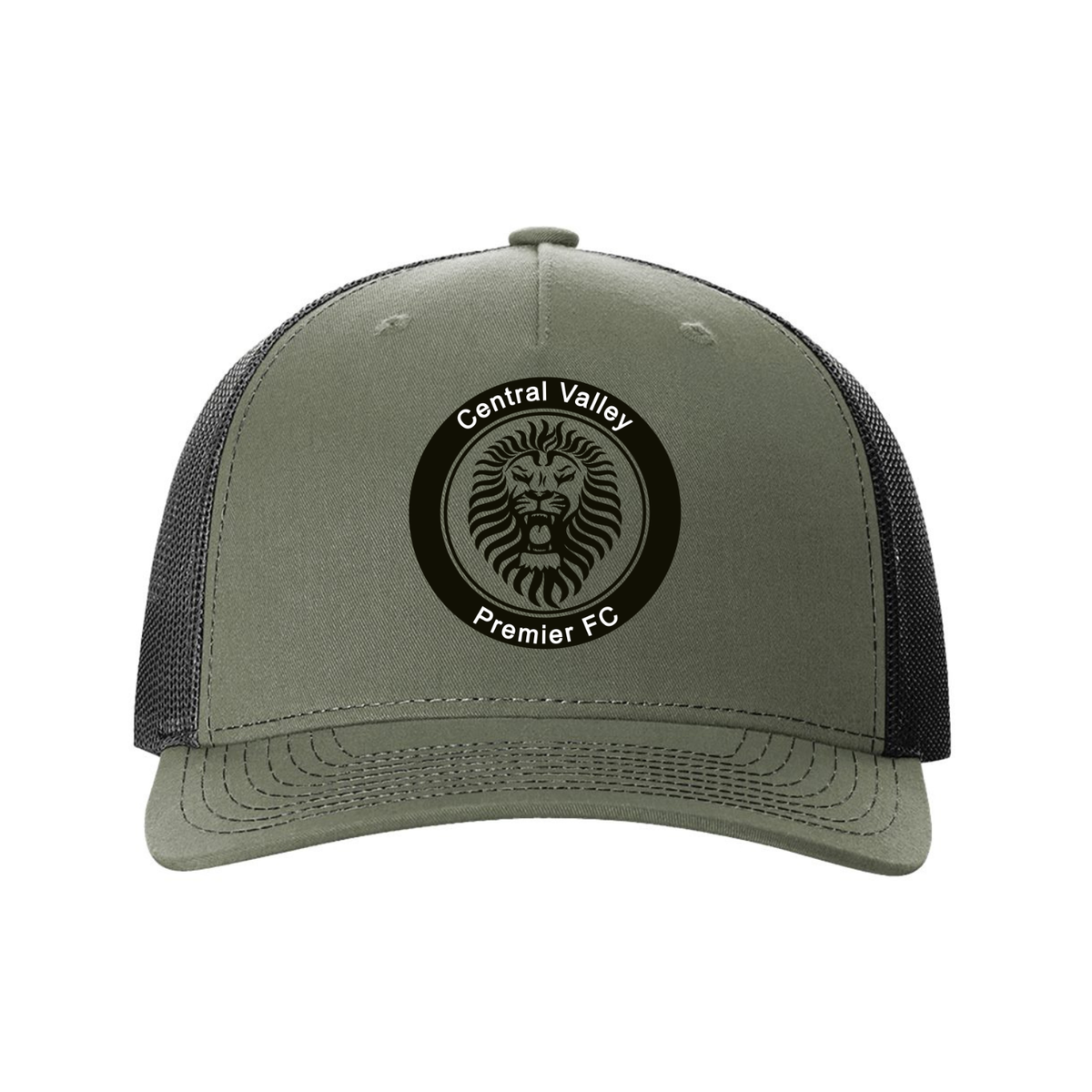 CVP Black Logo Richardson 5 Panel Trucker - Loden Green/Black
