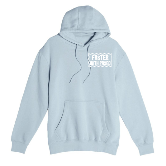 Paseo Aquatics Checkerboard Logo Hoodie - Blue Mist