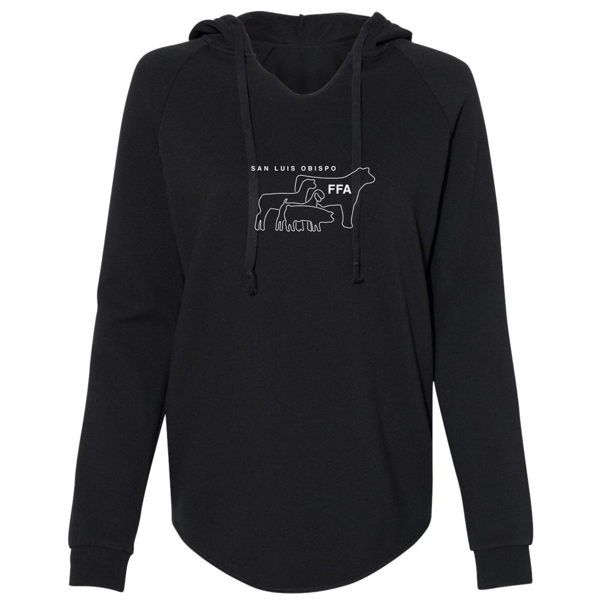 Women's SLO FFA Wave Wash Hoodie - Black