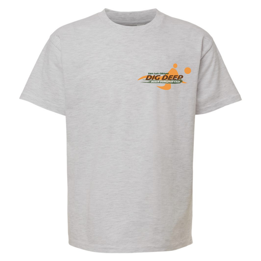 YOUTH Dig Deep Logo T-Shirt - Heather Grey