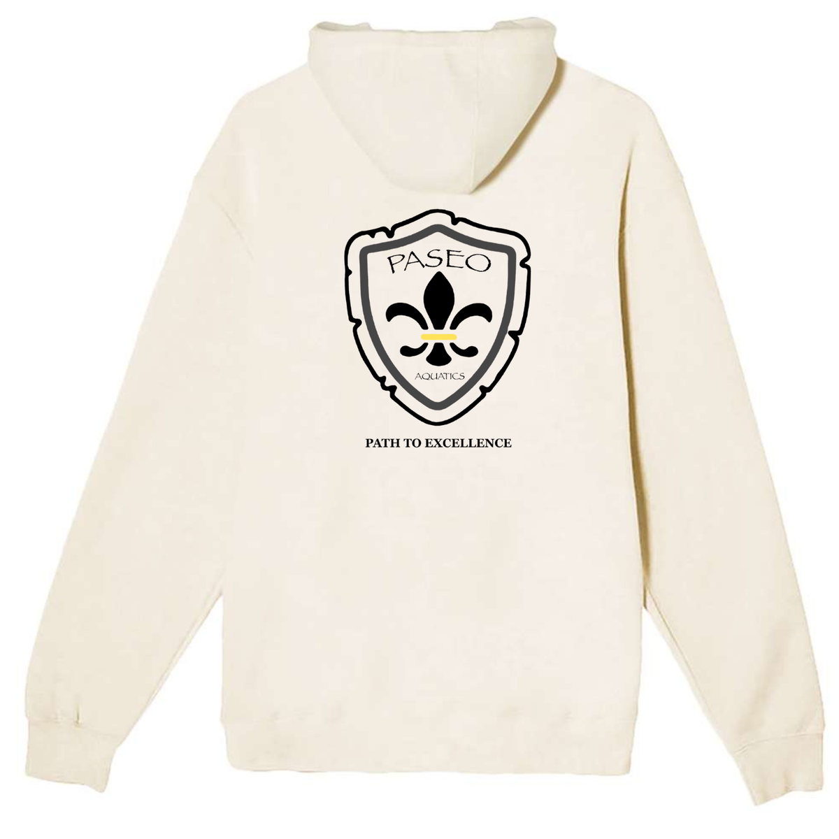 Paseo Aquatics Black Logo Hoodie - Sand