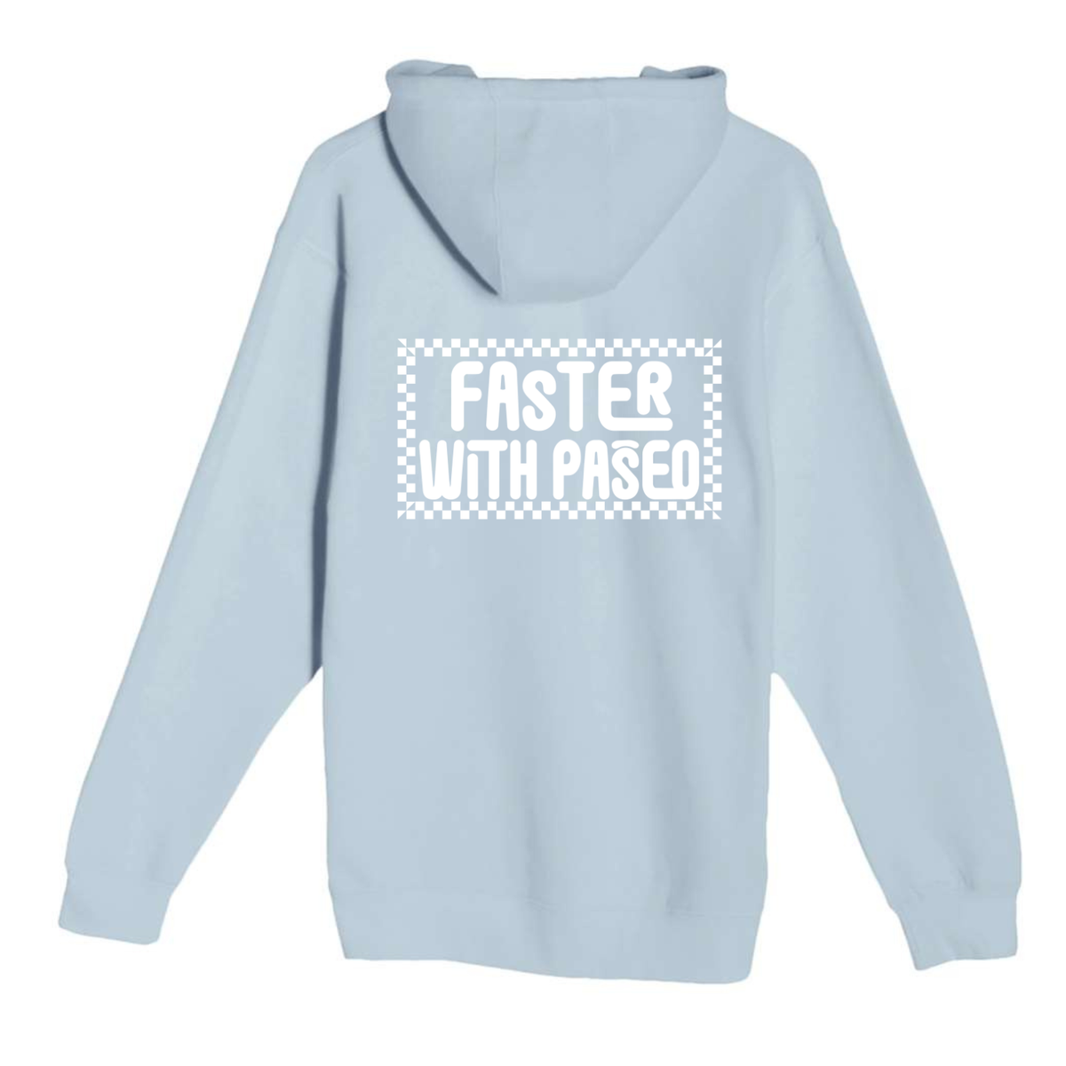Paseo Aquatics Checkerboard Logo Hoodie - Blue Mist