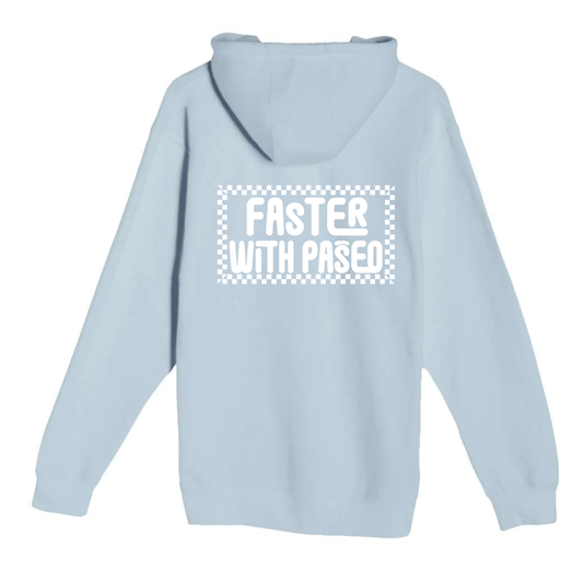 Paseo Aquatics Checkerboard Logo Hoodie - Blue Mist