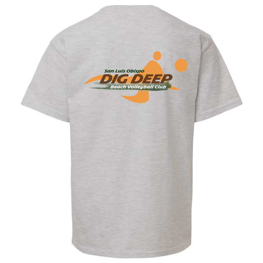 YOUTH Dig Deep Logo T-Shirt - Heather Grey