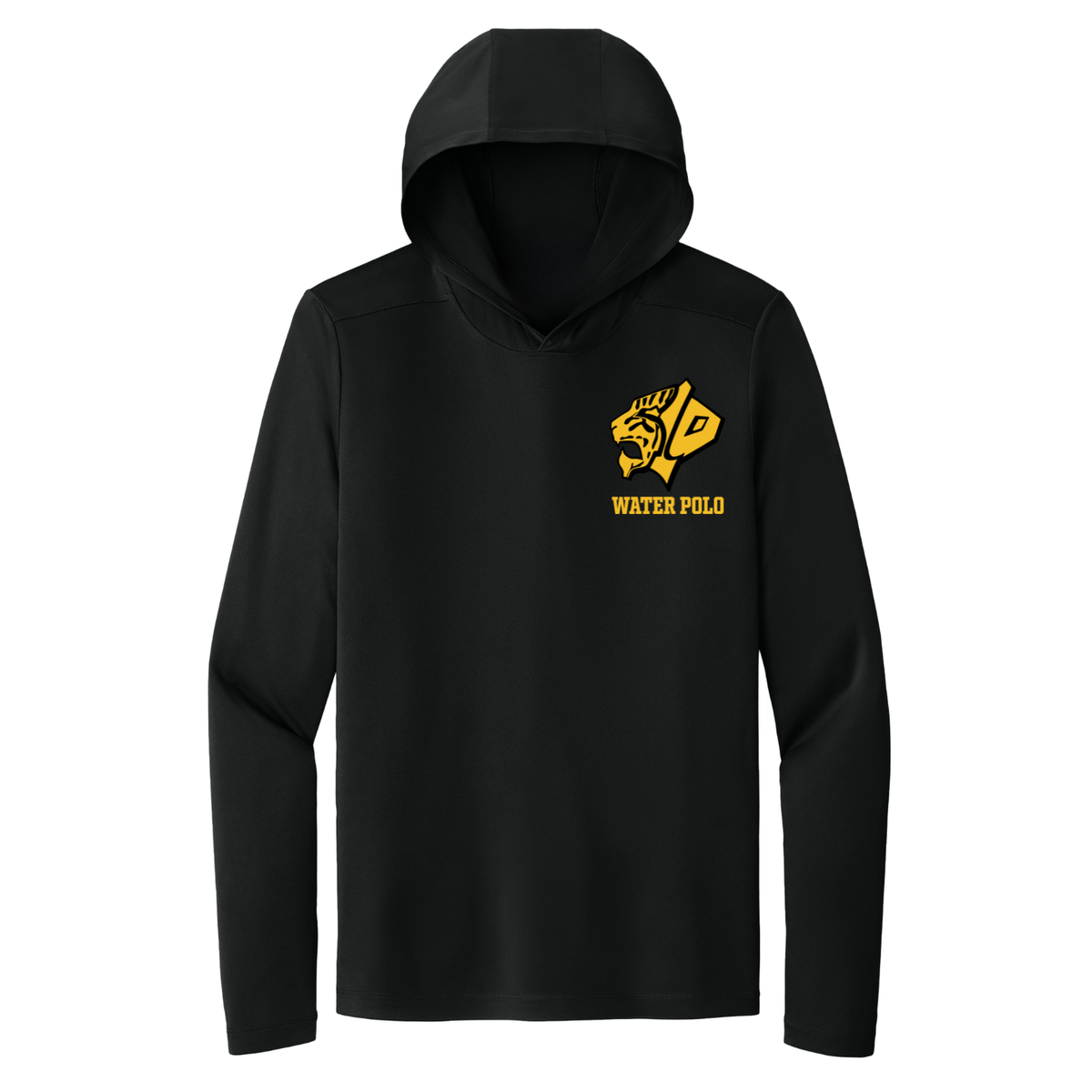 S.L. Polo Tiger Head Pocket Logo Dri Fit Performance Hoodie - Black