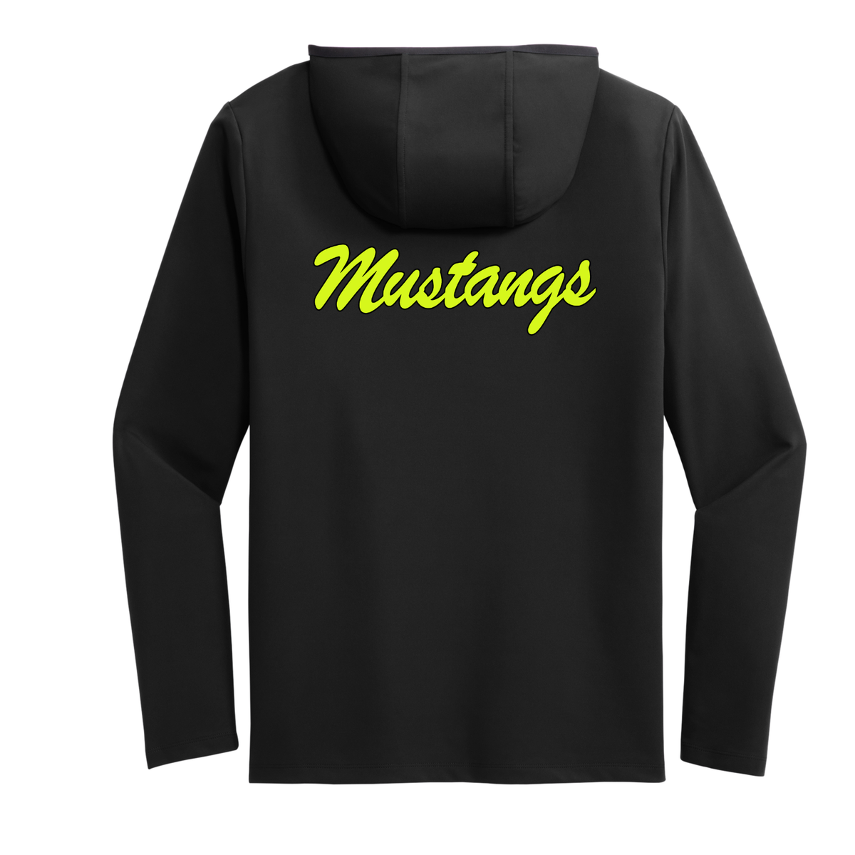 Mustang Cursive Logo Sport-Tek Circuit Hooded Full-Zip - Black