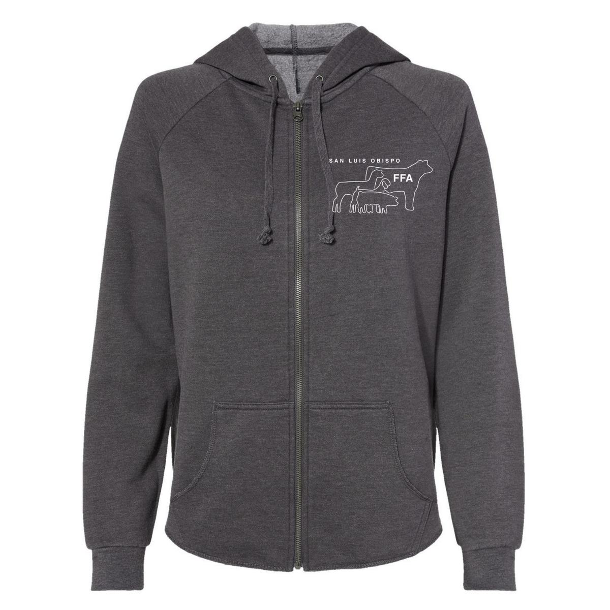Women's SLO FFA Wave Wash Zip Up Hoodie - Shadow