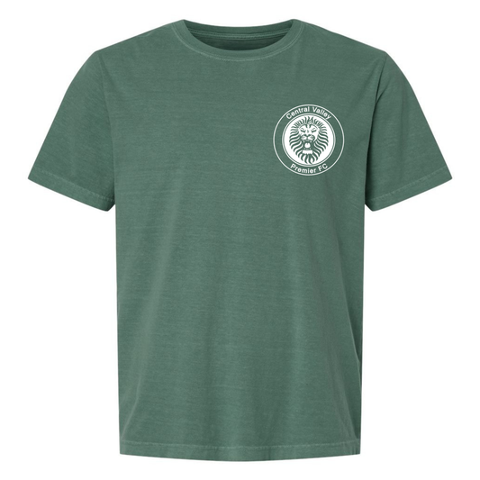 Unisex CVP Heavyweight Garment-Dyed Tee White Logo - Washed Pine