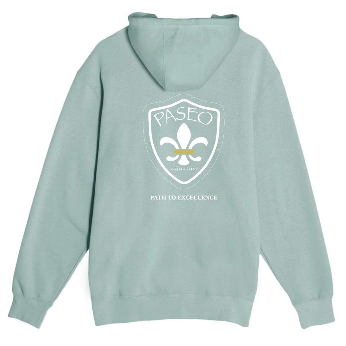 Paseo Aquatics White Logo Hoodie - Seafoam