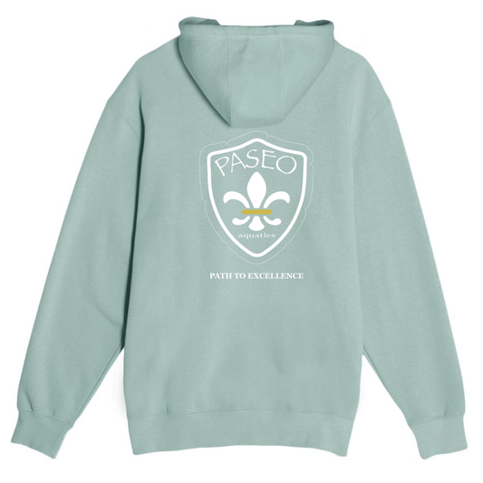 Paseo Aquatics White Logo Hoodie - Seafoam