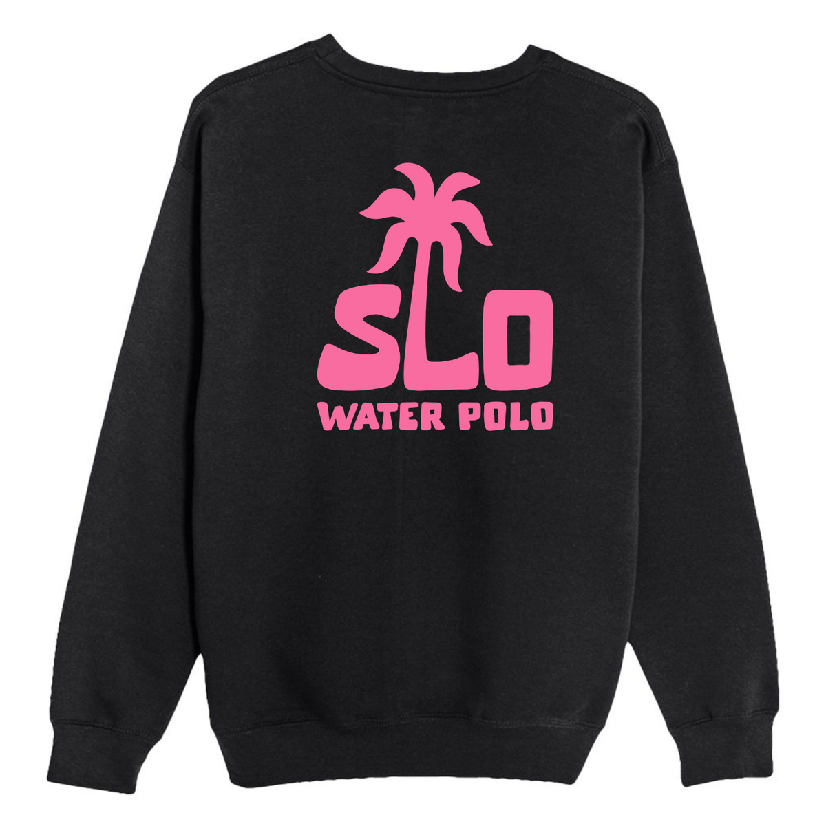 SLO Polo Pink Palm Tree Crewneck - Black
