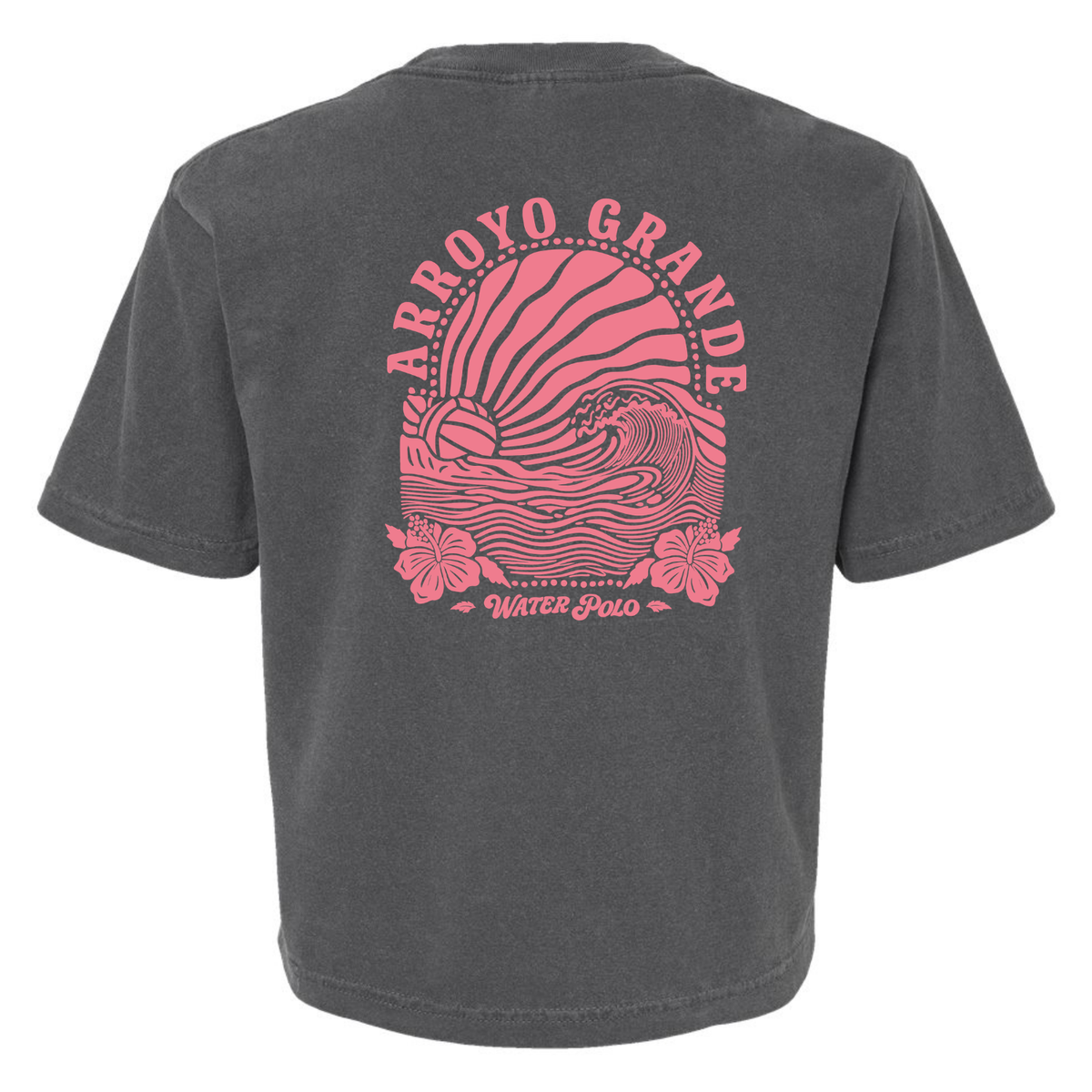 Women's Heavyweight Boxy Tee AGWP Pink Sun Rays Garment Dyed - Pepper