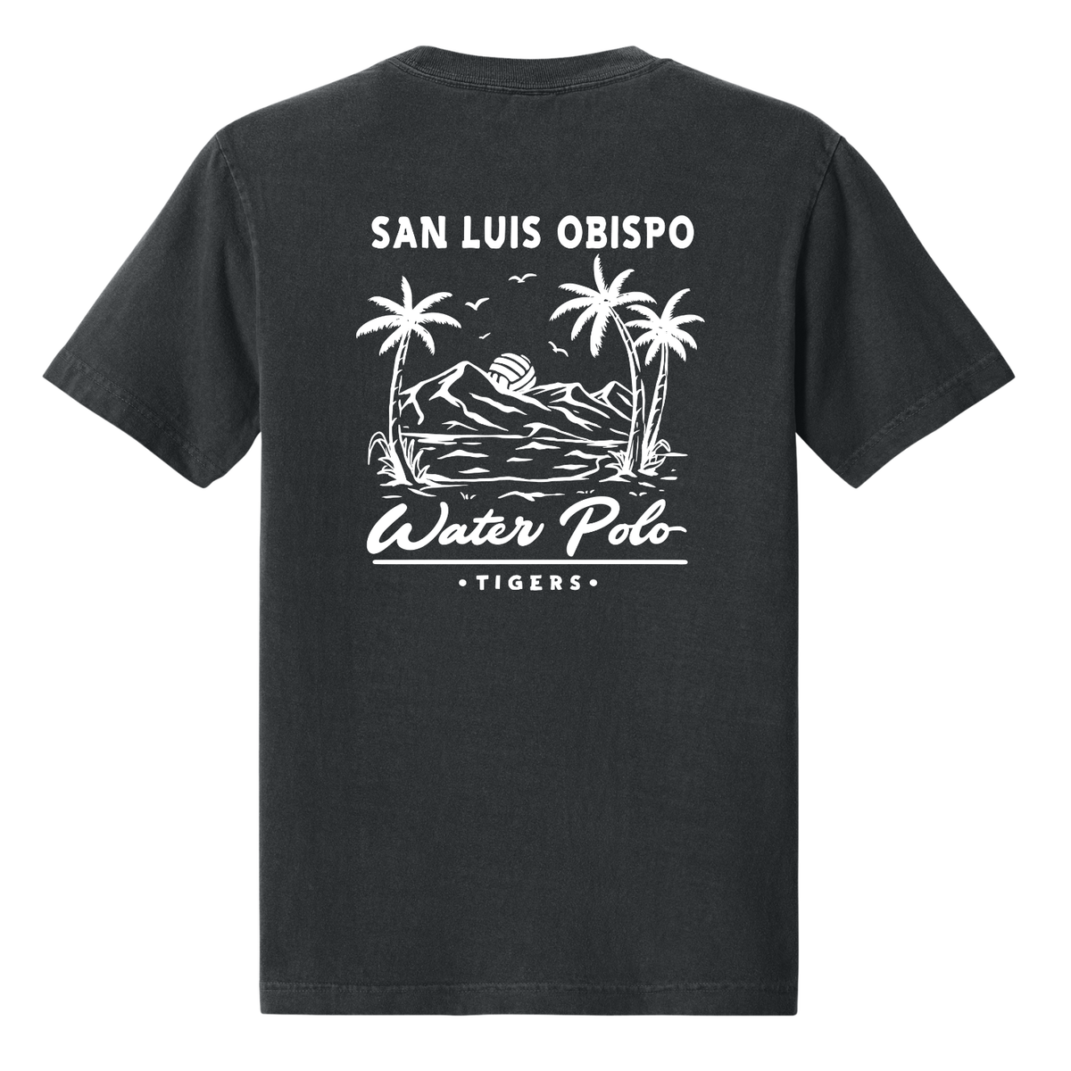 SLO Polo Paradise Garment Dyed Tee - Washed Black