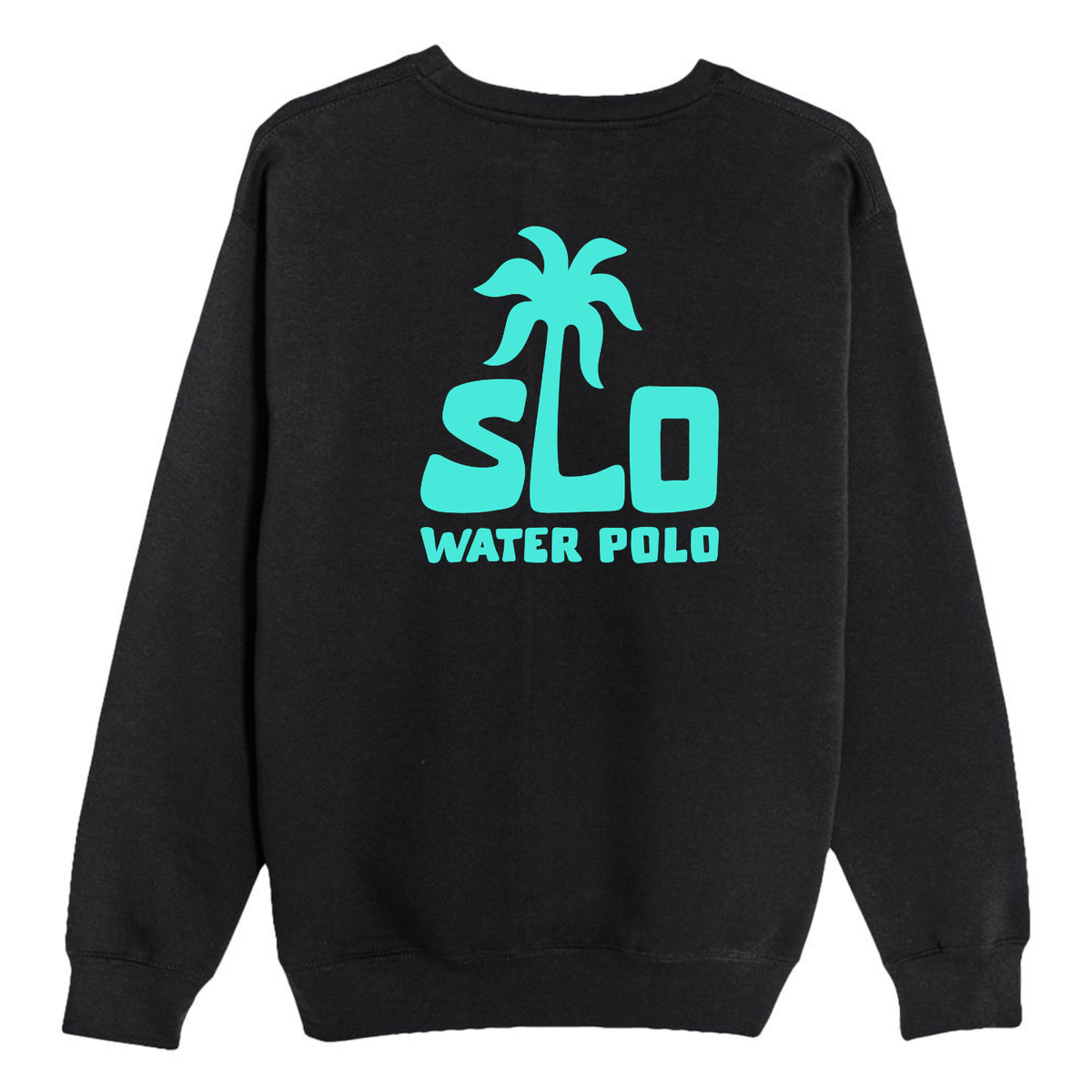 SLO Polo Turquoise Palm Tree Crewneck - Black