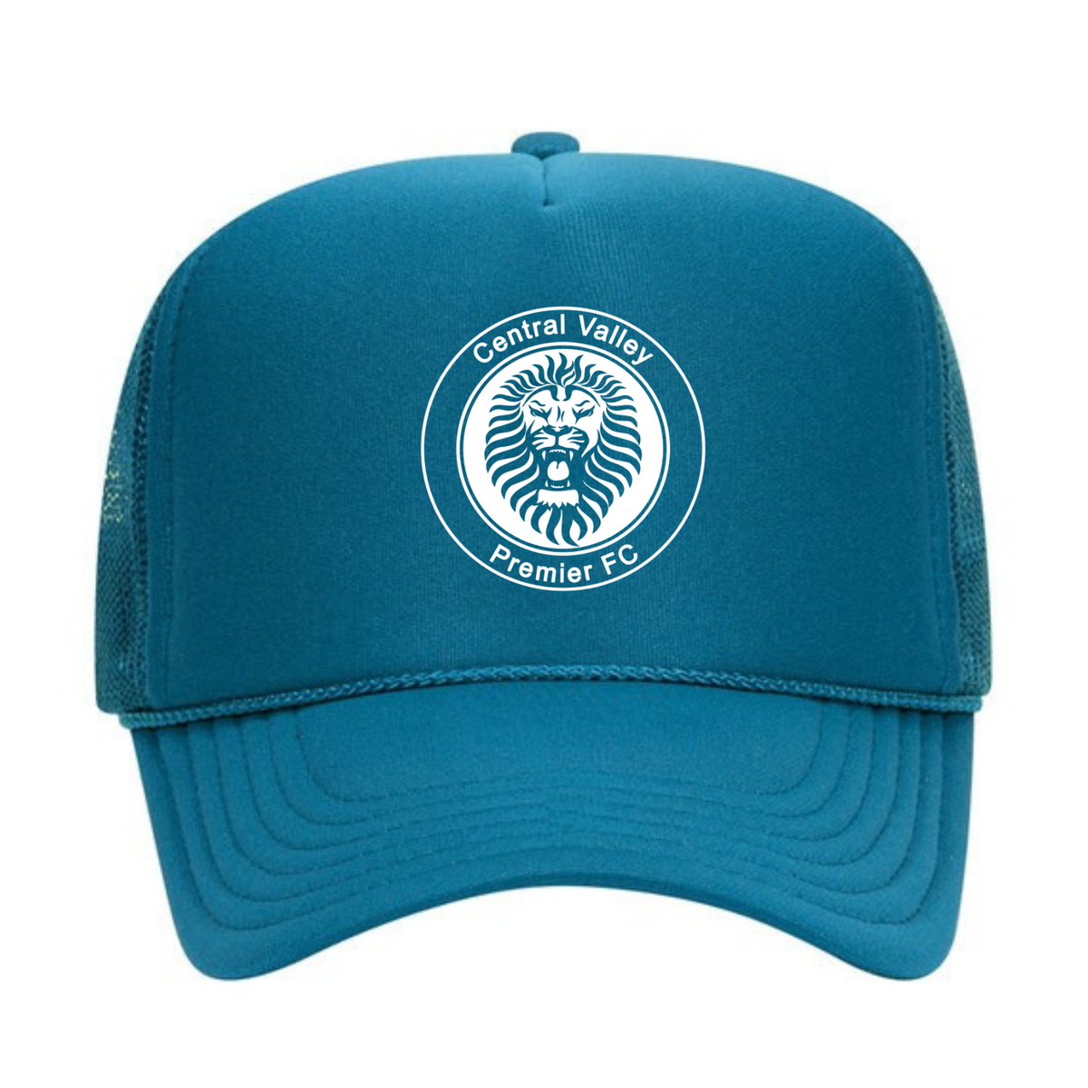 CVP White Logo Foam Trucker - Turquoise
