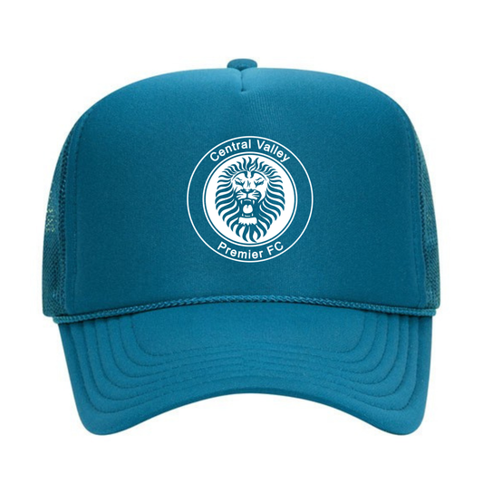 CVP White Logo Foam Trucker - Turquoise