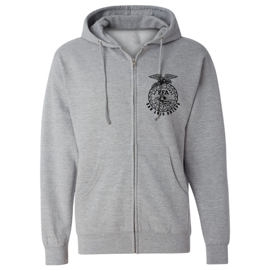Unisex Midweight Full-Zip Hooded Sweatshirt - Grey Heather