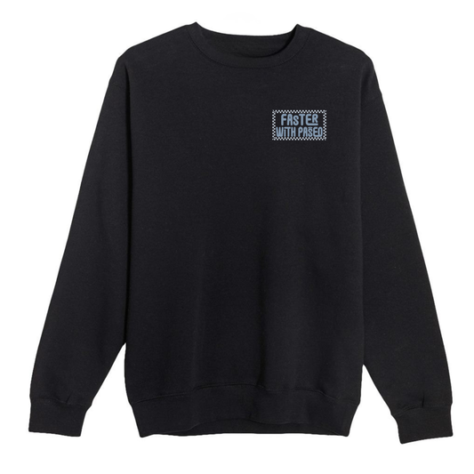 Paseo Aquatics Checkerboard Logo Crewneck - Black