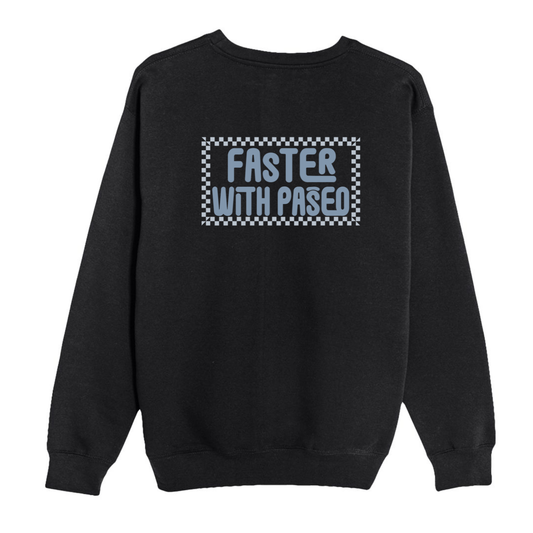 Paseo Aquatics Checkerboard Logo Crewneck - Black
