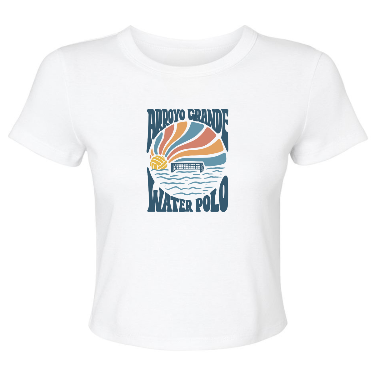 Women's Micro Rib Baby Tee AGWP Sun Rays - White
