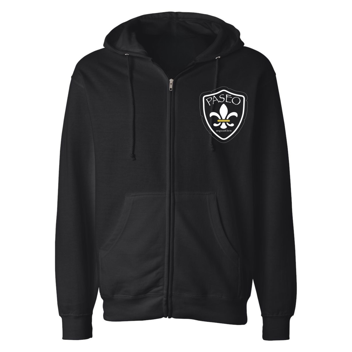 Paseo Aquatics Zip Up Hooded Sweatshirt - Black