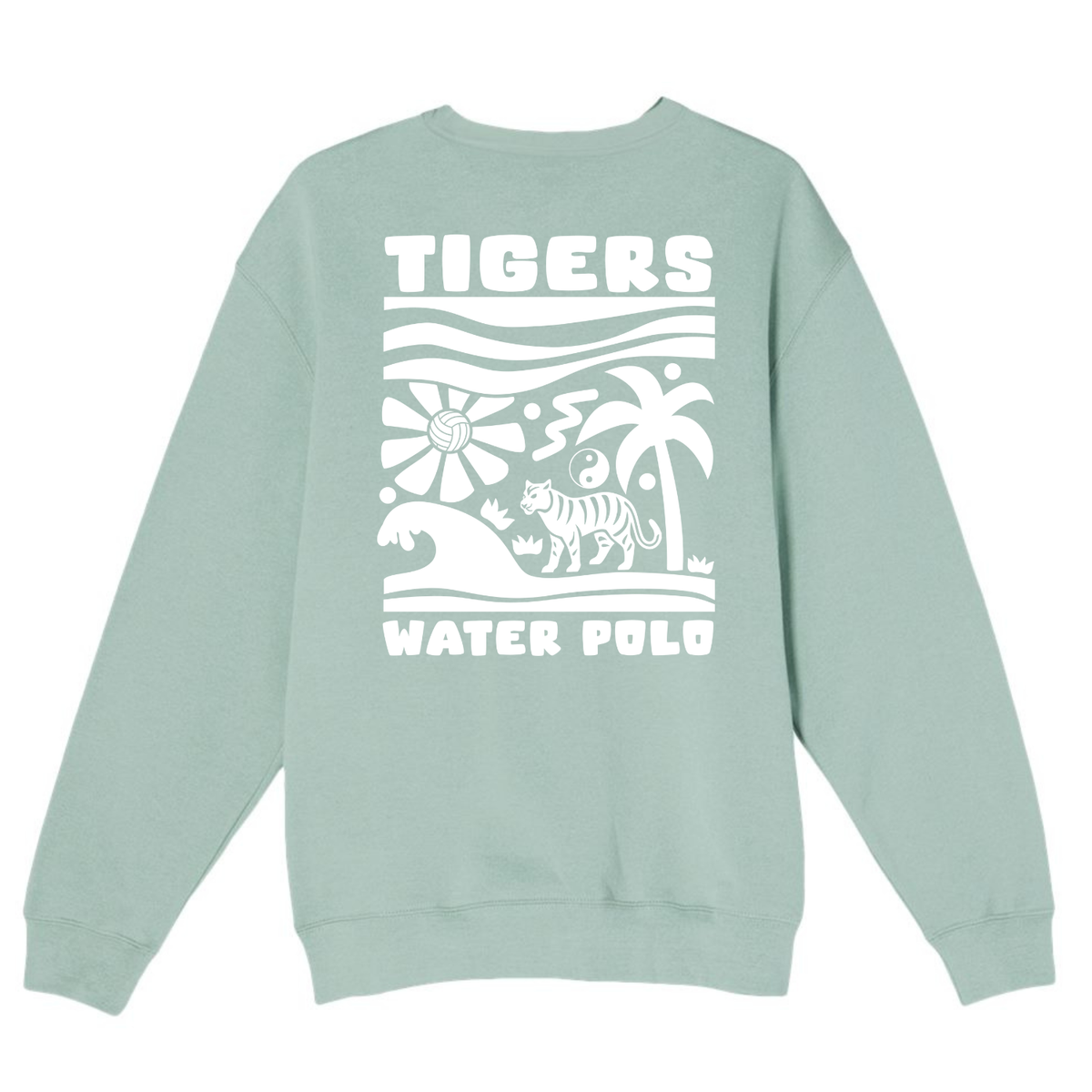 SLO Polo Tiger Jungle Crewneck - Seafoam
