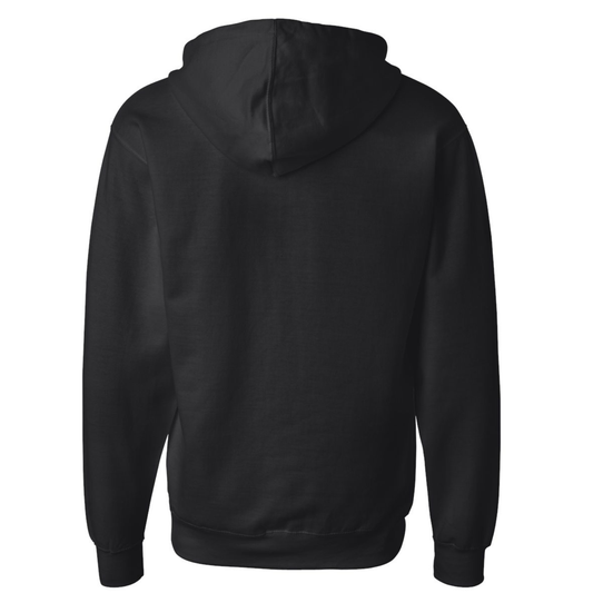 Unisex Midweight Full-Zip Hooded Sweatshirt - Black