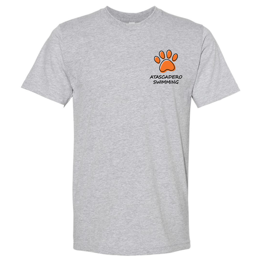 AHS Swimming Race Hound Logo Tee - Heather Grey