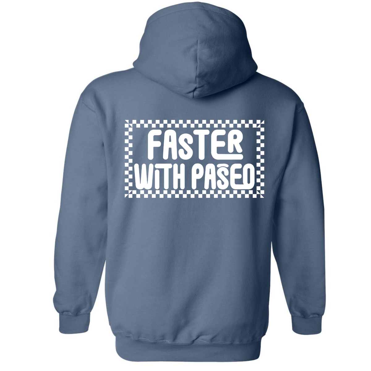 Paseo Aquatics Checkerboard Logo Hoodie - Indi Blue