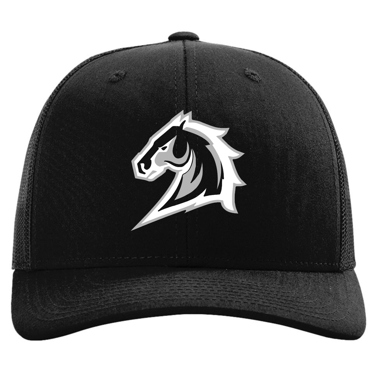 Mustangs Logo Richardson Trucker Hat - Black/Black