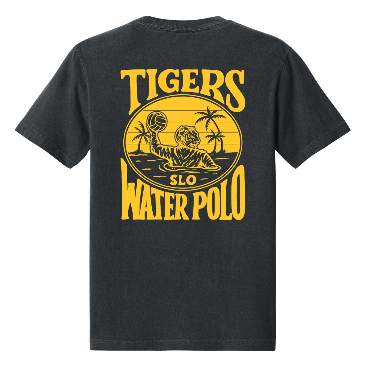 SLO Polo Tiger Garment Dyed Tee - Washed Black