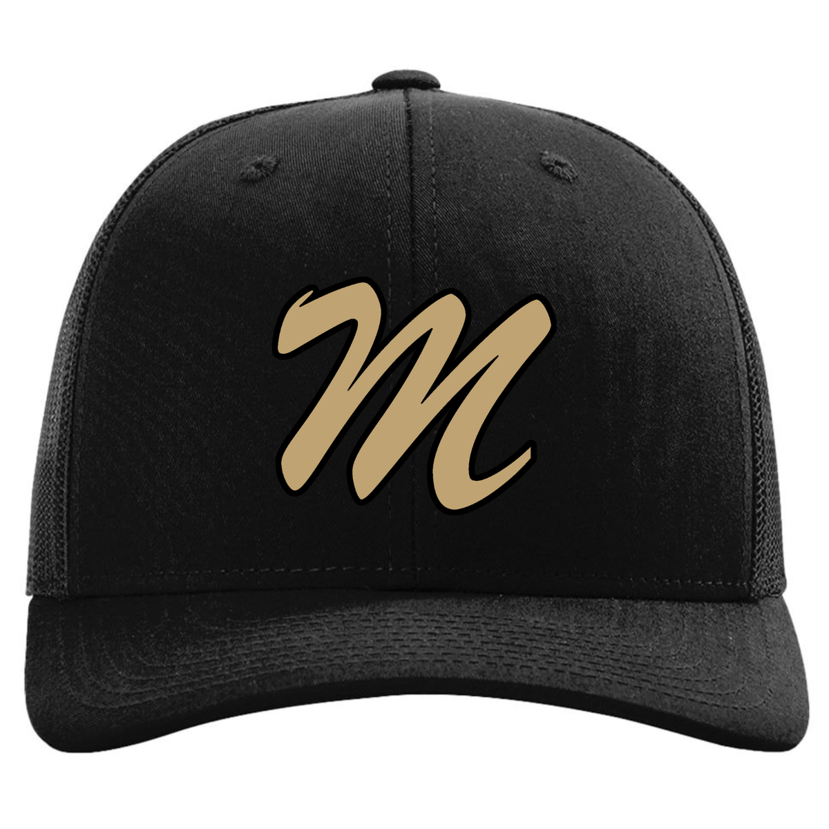 Mustangs "M" Logo Richardson Trucker Hat - Black/Black