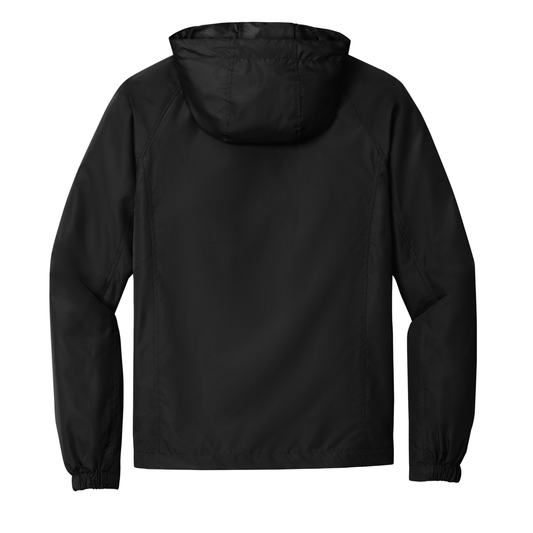 Water Resistant SLOHS Polo Hooded Raglan Jacket - Black