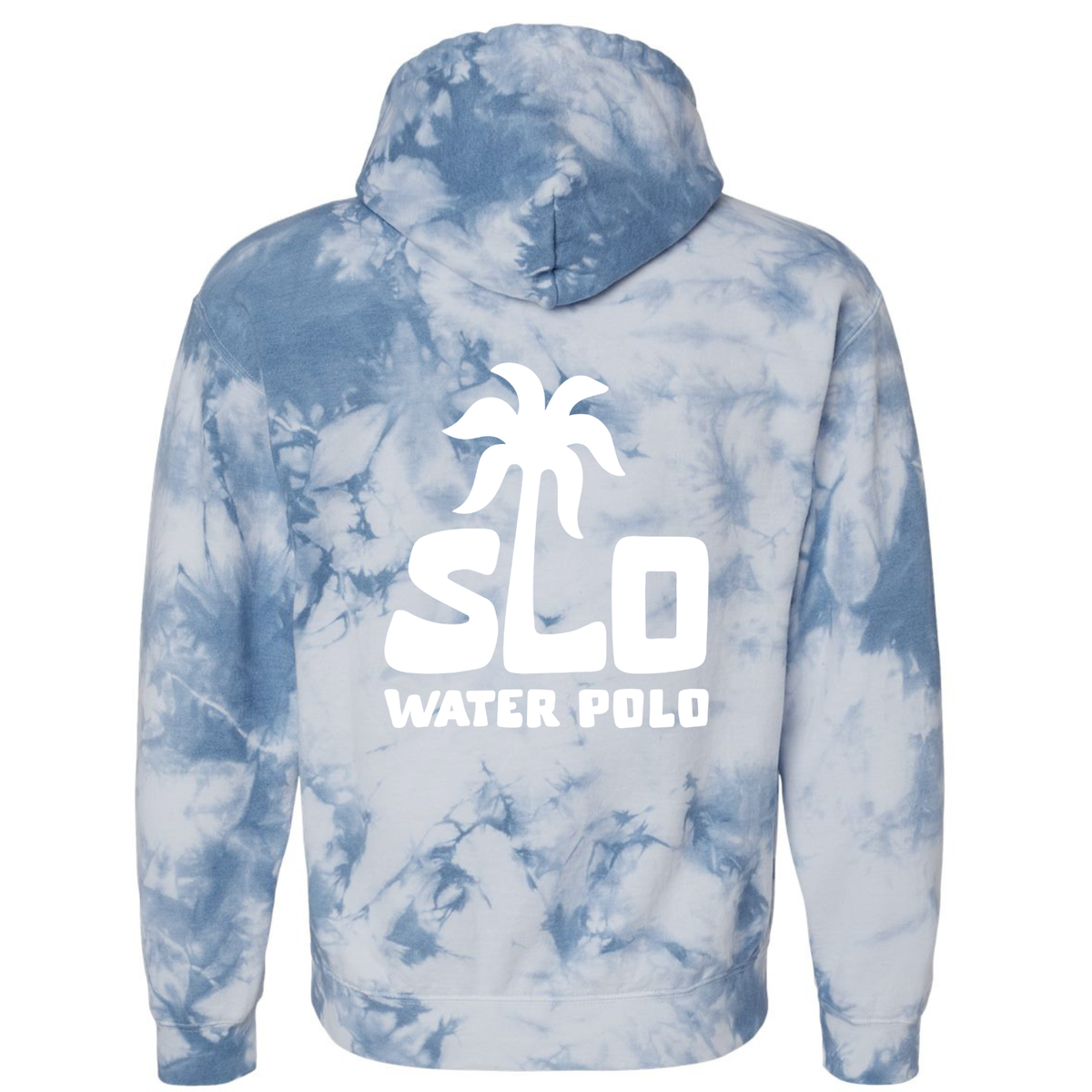 SLO Polo Colortone White Palm Tree Hoodie - Crystal Ice Blue