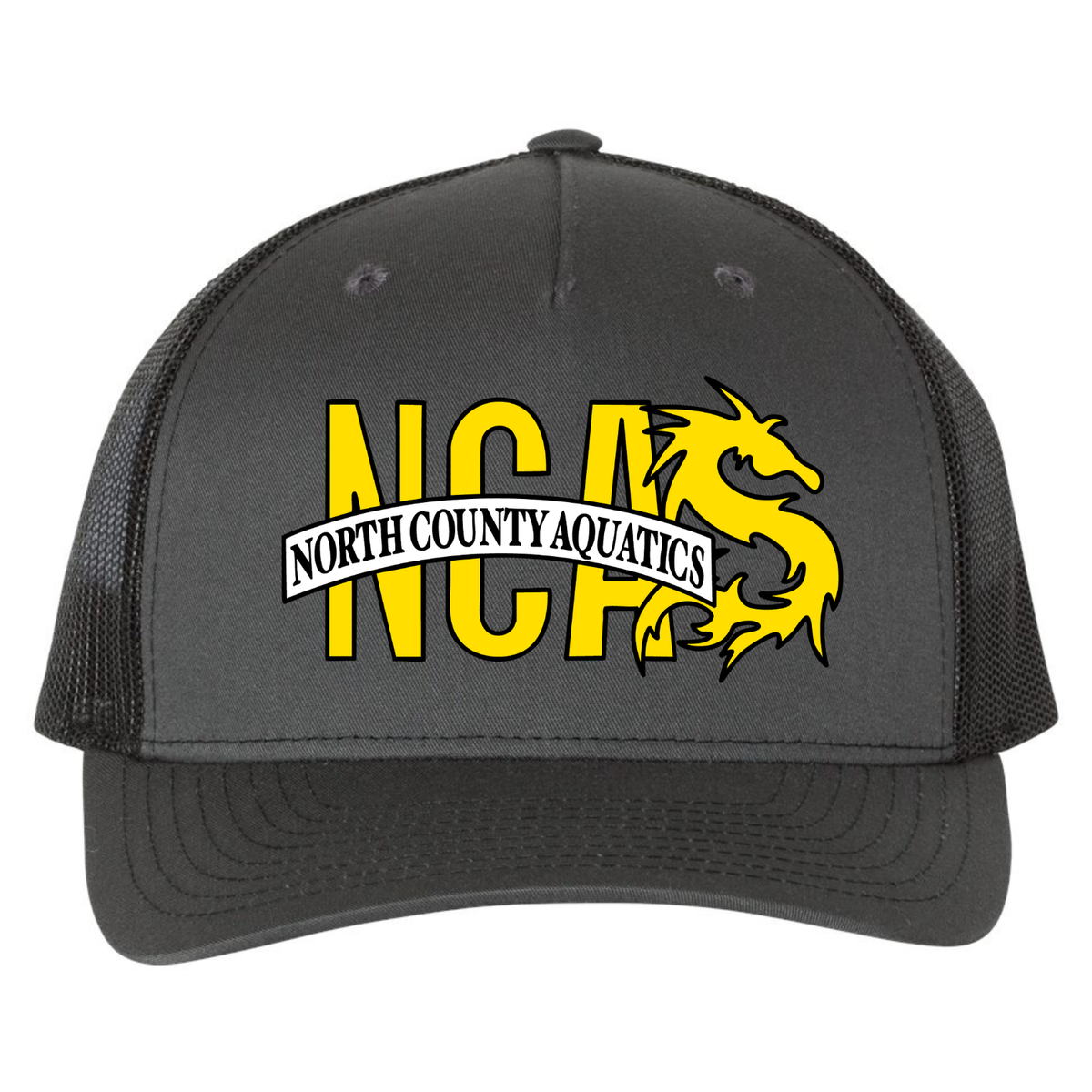 North County Aquatics Richardson 5 Panel Trucker - Charcoal