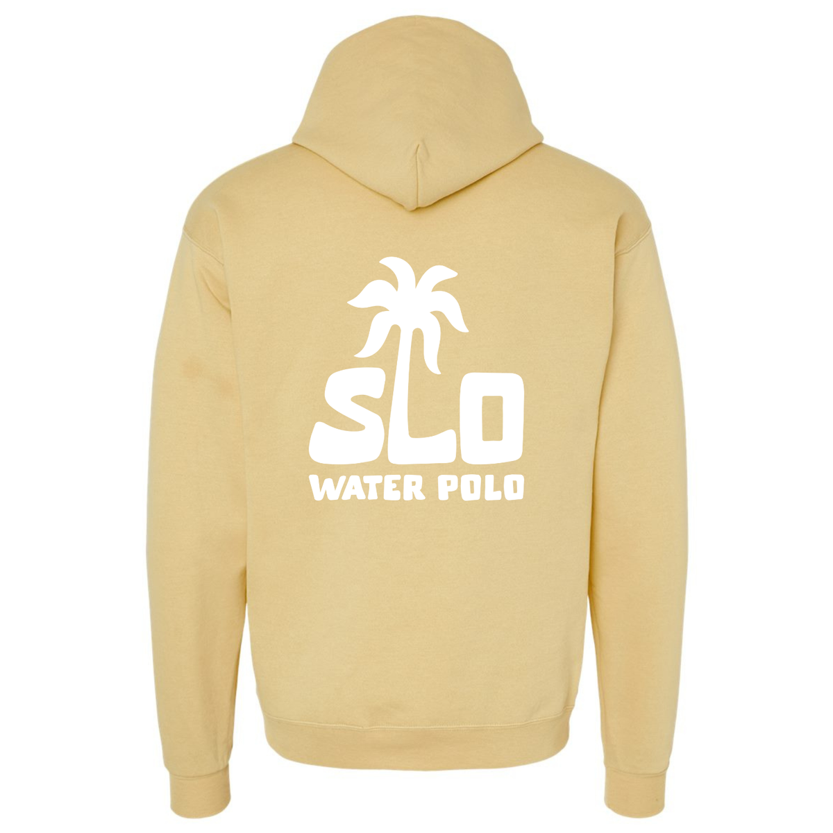 SLO Polo White Palm Tree Hoodie - Athletic Gold