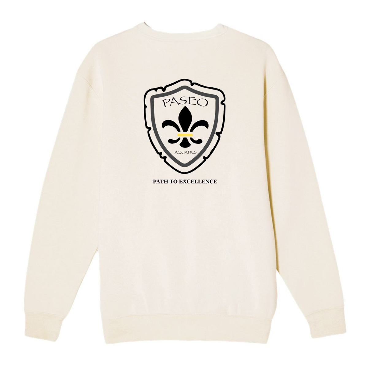 Paseo Aquatics Black Logo Crewneck - Sandshell