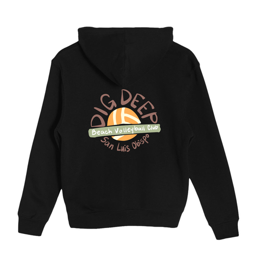 YOUTH Dig Deep Circle Logo Hoodie - Black