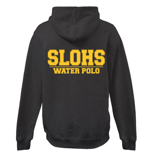 SLOHS Water Polo Rugger Cut Neck Hoodie - Black