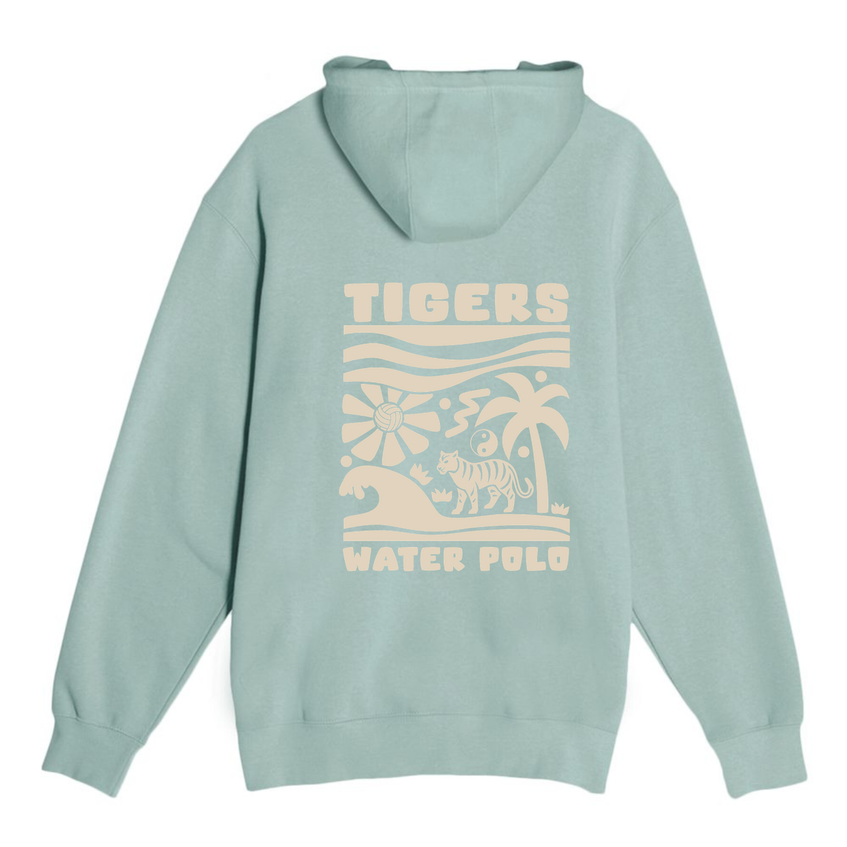 SLO High Girls Water Polo Tiger Jungle Hoodie - Seafoam