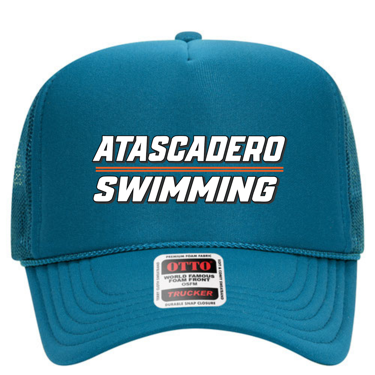 AHS Swim Classic Logo Trucker - Turquoise